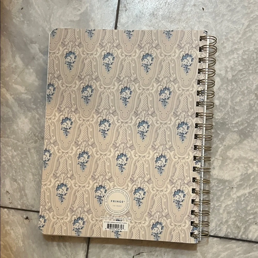 Elegant Blue and Cream Notebook